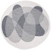 carpet city In- & Outdoor-Teppich Grau, Creme - Wendeteppich - 160 cm Rund - Abstraktes Geo-Muster - Wetterbeständig für Balkon, Terrasse - Teppiche Modern Indoor Wohnzimmer, Küche Bild 3