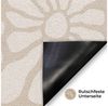 MuchoWow Fußmatte Floral - Druck - Beige - Braun - Minimalistisch, Rechteckig, innen Schmutzfangmatte, Tür, Schmutzfänger Flur, Teppich 60x40 cm Bild 3