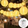 Salcar LED-Lichterkette LED-Lichterkette Lampion Batterie Lichterkette Laterne Lichter, 10m 20 Lampions,Garten, Balkon, Hof Deko Bild 2