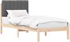 vidaXL Bettgestell mit gepolstertem Kopfteil Dunkelgrau 75 x 190 cm 878090 Bild 2
