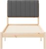 vidaXL Bettgestell mit gepolstertem Kopfteil Dunkelgrau 75 x 190 cm 878090 Bild 5