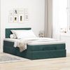 vidaXL Ottomane Bett mit Matratze & LEDs Dunkelgrün 120x190 cm Samt 3312611 Bild 4