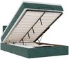 vidaXL Ottomane Bett mit Matratze & LEDs Dunkelgrün 120x190 cm Samt 3312611 Bild 2