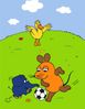 BERONAGE Kinderteppich Die Sendung mit der Maus Fußball Spiel-Teppich 100x133 cm, rechteckig, Höhe: 10 mm, rutschfest Bild 1