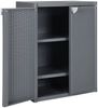 vidaXL Gartenschrank Grau 65x45x88 cm PP Rattan-Optik 364062 Bild 4
