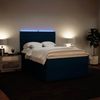 vidaXL Boxspringbett mit Matratze Blau 140x200 cm Samt 3294668 Bild 4