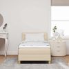 vidaXL LED Boxspringbett mit LED-Lichtleisten Creme 90 x 200 cm Stoff 3342336 Bild 4