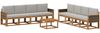 vidaXL Outdoor-Sofagarnitur mit Kissen 7 pcs Natürlich und Hellgrau 3385087 Bild 2