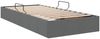 vidaXL Aufbewahrungsbett mit Kopfteil Dunkelgrau 90 x 190 cm Stoff 3370044 Bild 5