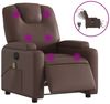 vidaXL Massagesessel Elektrisch Braun Kunstleder 3204425 Bild 2