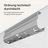 Desktronic Kabelkanal Schreibtisch, 2x43cm, Hochwertiger Stahl, Kabel Organizer für Kabelführung Grau Bild 5