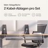 Desktronic Kabelkanal Schreibtisch, 2x43cm, Hochwertiger Stahl, Kabel Organizer für Kabelführung Grau Bild 2