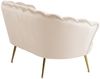 Muschelsofa Polyester und Metall Beige 136 x 77 x 78 cm Bild 3