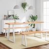 vidaXL Tischplatte 180x40x(2-6) cm Massivholz Behandelt Baumkante 363975 Bild 2