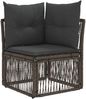 vidaXL Gartensofa-set 9 pcs Grau und Dunkelgrau Poly-Rattan 3435512 Bild 2