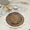 4er Set PLACE Platzmatten 30cm Seegras natural Baumwollgarn Handarbeit Makramee Bild 2