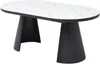 Vente-unique - KORIZEA Esstisch Holz, Platte SchwarzWeiß - B 100 cm x H 76 cm x L 240 cm180 cm Bild 5
