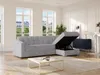 Vente-unique - DARIELO Sofa Stoff Grau - B 223 cm152 cm x H 93 cm x L 275 cm Bild 2
