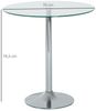 HOMCOM Esstisch mit Platte und Metallgestell (Esszimmertisch, 1-St, Küchentisch), für Esszimmer, Silber Bild 3