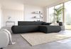Selsey 'Armone' Ecksofa mit Schlaffunktion, Chenille, Ottomane rechts, Graphit Bild 3