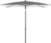 Doppler Sonnenschirm / Mittelstockschirm "myZONE 190 x 125 Manual", Blockstreifen anthrazit, 190 x 125 cm Bild 1