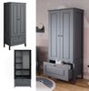 Kinderkleiderschrank Ajaton Grau 83.3 x 187 cm Vitalispa Bild 2