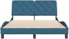 vidaXL Bettgestell ohne Matratze Blau 120x200 cm Samt 3207915 Bild 5