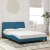 vidaXL Bettgestell ohne Matratze Blau 120x200 cm Samt 3207915 Bild 1
