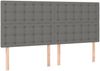vidaXL Boxspringbett mit Matratze Dunkelgrau 180x200 cm Stoff, Härtegrad: H2 [3136934] Bild 5