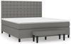 vidaXL Boxspringbett mit Matratze Dunkelgrau 180x200 cm Stoff, Härtegrad: H2 [3136934] Bild 2