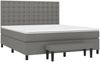 vidaXL Boxspringbett mit Matratze Dunkelgrau 180x200 cm Stoff, Härtegrad: H2 [3136934] Bild 3