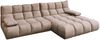 KAWOLA Sofa VIVIEN Ecksofa Velvet sand Longchair rechts 85 x 178 x 290 cm Bild 3