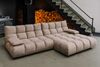KAWOLA Sofa VIVIEN Ecksofa Velvet sand Longchair rechts 85 x 178 x 290 cm Bild 4