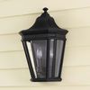Außenleuchte, Wandlampe, ALU-Druckguss Glas, Schwarz, H 40,6 cm Bild 2