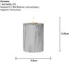 LED Blockkerze ,Flamme Marble', Batterie, Timer, Beton, Marmor-Optik, 12,5cm Bild 4