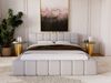 GRAINGOLD Alicante Polsterbett 180x200, Doppelbett mit Bettkasten und Kopfteil, Bouclé-Stoff, Hellgrau Bild 3