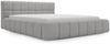 GRAINGOLD Alicante Polsterbett 180x200, Doppelbett mit Bettkasten und Kopfteil, Bouclé-Stoff, Hellgrau Bild 2