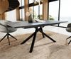 Esstisch Edge 200-300x100 Keramik Laminam®Nero Greco Anthrazit Kreuzgestell Rechteck Schwarz ausziehbar Bild 5