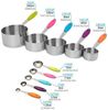 10-tlg Messbecher und Löffel Set – Edelstahl, Silikongriff Bild 3