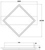 LED Deckenleuchte, Schwarz, Metall, MDF, opal, aufgesetzt, L 52 cm Bild 5
