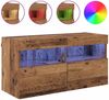 vidaXL TV-Wandschrank mit LED Altholz 80 x 30 x 40 cm Holzwerkstoff 882977 Bild 4
