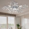 LED Deckenleuchte aus Chrom im Blätter-Design Bild 2