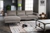 KAWOLA Sofa BLOOM Ecksofa Leder hellgrau Recamiere links 84 x 177 x 276 cm Bild 4