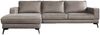 KAWOLA Sofa BLOOM Ecksofa Leder hellgrau Recamiere links 84 x 177 x 276 cm Bild 3