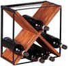 Weinregal Flaschenregal 37 cm für 16 Flaschen Massiv-Holz Sheesham Bild 2
