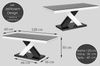 designimpex Couchtisch Couchtisch XLU-888 Hochglanz Wohnzimmertisch Sofatisch Tisch Küche, Funktionstisch, Wohnzimmertisch, Tisch, Esstisch, Sofatisch, Rollen Bild 4