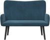 vidaXL Zweisitzer Sofa Blau 115 x 61 x 87 cm Samt 42028958 Bild 4