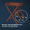KHG Beistelltisch aus Akazien-Echtholz mit abnehmbarem Tablett mit Schüttrand, tragbar, klappbar, wetterfest, In- & Outdoor, Abstelltisch 20 kg belastbar, dunkelbraun Bild 5