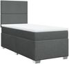 vidaXL Boxspringbett mit Matratze Dunkelgrau 90x200 cm Stoff 3292665 Bild 3