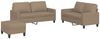 vidaXL 3-tlg. Sofagarnitur mit Kissen Cappuccino-Braun Kunstleder 3201417 Bild 2
